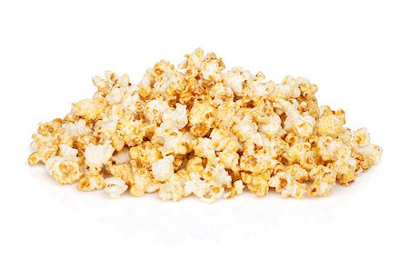 simsearch:400-04913050,k - Popcorn heap. Isolated on white background Photographie de stock - Aubaine LD & Abonnement, Code: 400-07337874