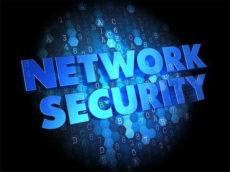 simsearch:400-07338680,k - Network Security - Text in Blue Color on Dark Digital Background. Foto de stock - Super Valor sin royalties y Suscripción, Código: 400-07337965