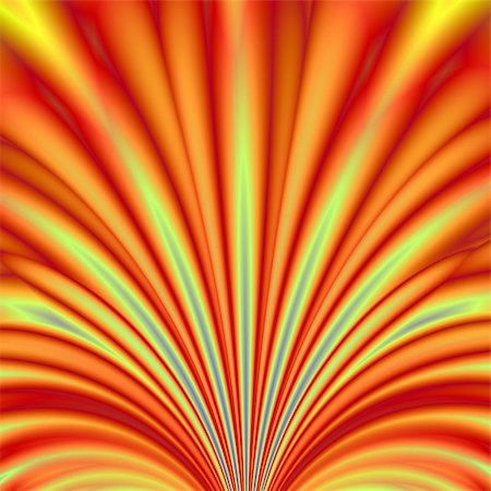 simsearch:400-06067180,k - Digital abstract fractal image with a firework fountain fan design in yellow, orange and red colors. Foto de stock - Super Valor sin royalties y Suscripción, Código: 400-07338366