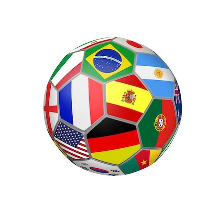 Soccer Ball with World Cup Teams Flags Photographie de stock - Aubaine LD & Abonnement, Code: 400-07338477