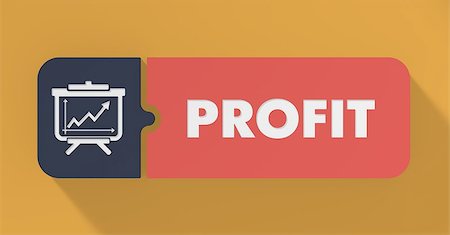 simsearch:400-07338798,k - Profit Concept in Flat Design with Long Shadows. Fotografie stock - Microstock e Abbonamento, Codice: 400-07338753