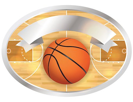 simsearch:694-03319860,k - An illustration of a basketball court and banner. Vector EPS 10 file available. EPS file contains transparencies. Photographie de stock - Aubaine LD & Abonnement, Code: 400-07338840