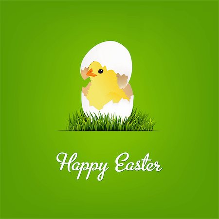 simsearch:400-07822203,k - Happy Easter Card With Chicken, With Gradient Mesh, Vector Stock Photo - Budget Royalty-Free & Subscription, Code: 400-07338907