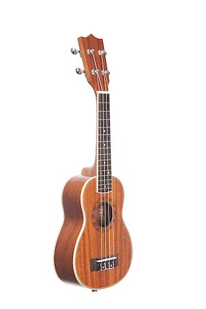 simsearch:400-07505739,k - Classic ukulele Hawaiian guitar, studio shot isolated on white background Stock Photo - Budget Royalty-Free & Subscription, Code: 400-07338919