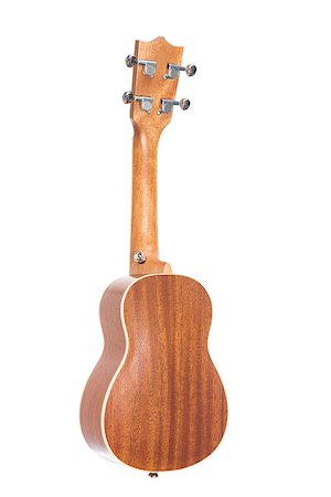 simsearch:400-07505739,k - Back view of ukulele Hawaiian guitar, isolated on white background Stock Photo - Budget Royalty-Free & Subscription, Code: 400-07338920