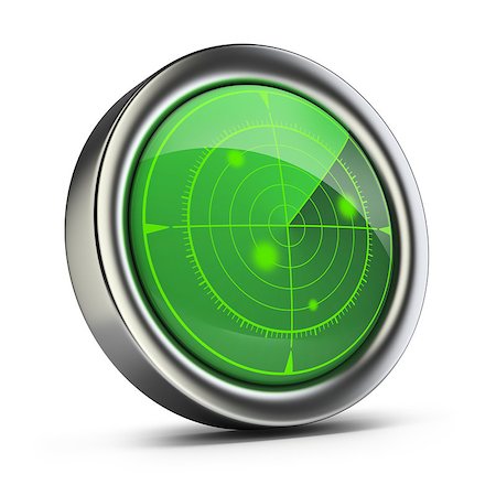 simsearch:400-06393113,k - Radar with green screen. 3d image. White background. Stock Photo - Budget Royalty-Free & Subscription, Code: 400-07339006