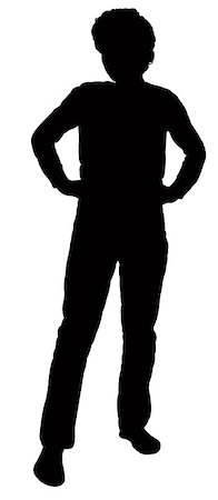 standing man silhouette vector Foto de stock - Royalty-Free Super Valor e Assinatura, Número: 400-07330043