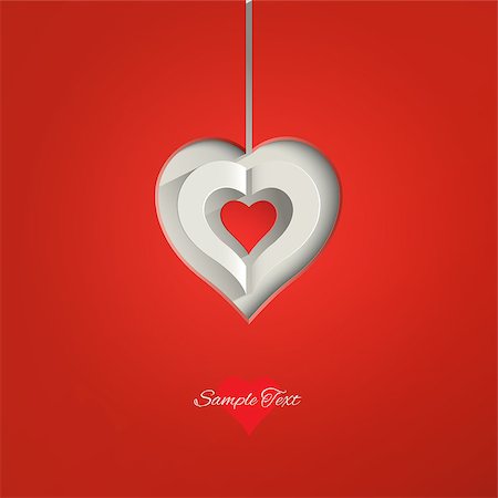 Valentines Day abstract vector background. Foto de stock - Royalty-Free Super Valor e Assinatura, Número: 400-07330256