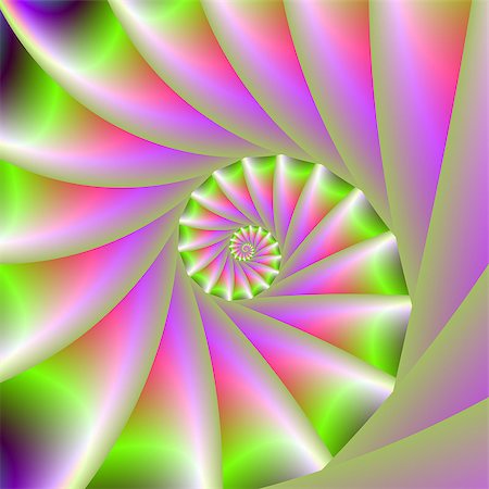 simsearch:400-06699301,k - Digital abstract fractal image with a spiral design in pink and green. Stock Photo - Budget Royalty-Free & Subscription, Code: 400-07330290