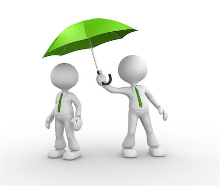 simsearch:400-04921907,k - 3d people - men, person and green umbrella Stock Photo - Budget Royalty-Free & Subscription, Code: 400-07330718