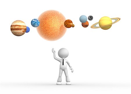 simsearch:400-09117900,k - 3d people - man, person with solar system Stock Photo - Budget Royalty-Free & Subscription, Code: 400-07330780