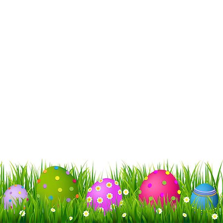 simsearch:400-07758113,k - Border With Grass And Eggs Easter Card, With Gradient Mesh, Vector Illustration Foto de stock - Super Valor sin royalties y Suscripción, Código: 400-07330908