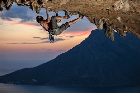 simsearch:400-07292725,k - Rock climber at sunset, Kalymnos Island, Greece Photographie de stock - Aubaine LD & Abonnement, Code: 400-07330944