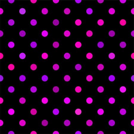 simsearch:400-07053213,k - Seamless black pattern with colorful dots (vector eps 10) Stock Photo - Budget Royalty-Free & Subscription, Code: 400-07331456