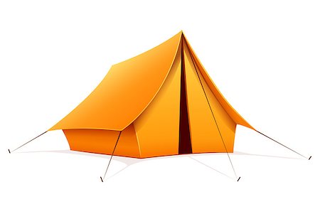 Touristic camping tent. Eps10 vector illustration. Isolated on white background Foto de stock - Super Valor sin royalties y Suscripción, Código: 400-07331726
