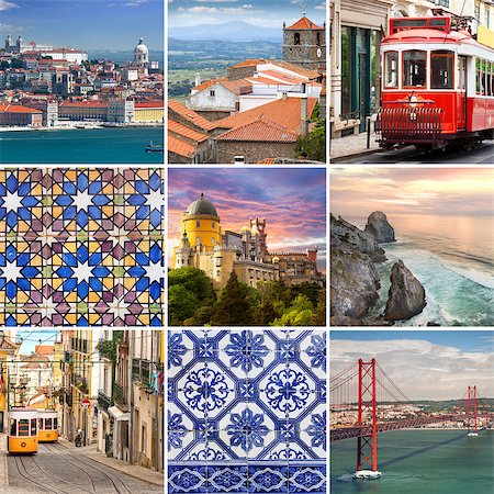 simsearch:400-07326929,k - Portugese travel collage - The most famous places in  Portugal, Europe - Lisbon, Sintra, Monsanto and other Photographie de stock - Aubaine LD & Abonnement, Code: 400-07331747