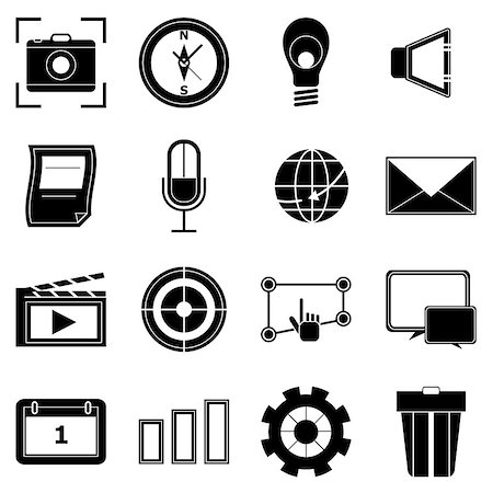 Create application icons on white background, stock vector Stockbilder - Microstock & Abonnement, Bildnummer: 400-07332572