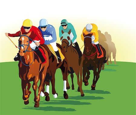 Galloping horse racing Stock Photo - Budget Royalty-Free & Subscription, Code: 400-07332814