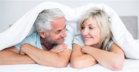 romantic pictures of lovers sleeping - Closeup portrait of a mature couple lying in bed at home Stock Photo - Budget Royalty-Free & Subscription, Code: 400-07333827