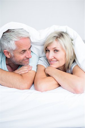 romantic pictures of lovers sleeping - Closeup portrait of a mature couple lying in bed at home Stock Photo - Budget Royalty-Free & Subscription, Code: 400-07333828