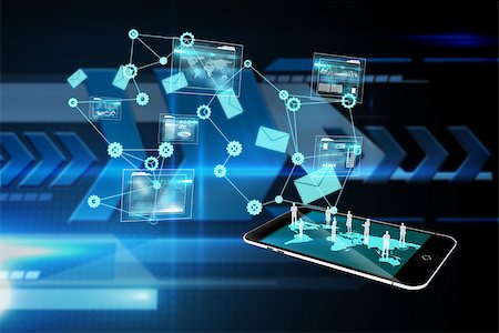 simsearch:400-07343378,k - Data analysis interface background  against arrows on technical background Photographie de stock - Aubaine LD & Abonnement, Code: 400-07343469