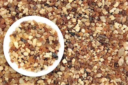 Frankincense and myrrh in a porcelain bowl and background. Stock Photo - Budget Royalty-Free & Subscription, Code: 400-07405499