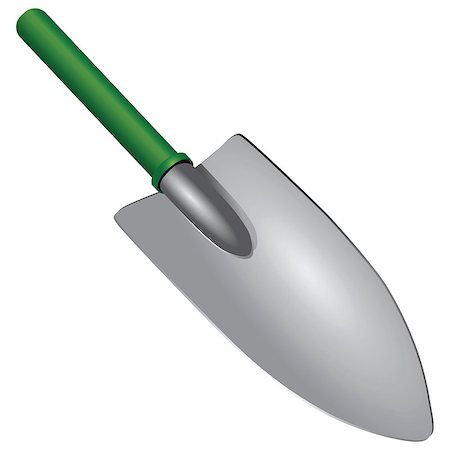 simsearch:400-05717990,k - Small scoop to work in the garden with narrow blade. Vector illustration. Foto de stock - Super Valor sin royalties y Suscripción, Código: 400-07405920