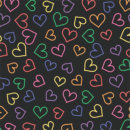 Pattern with hearts. Vector illustration Stock Photo - Budget Royalty-Free & Subscription, Code: 400-07405949
