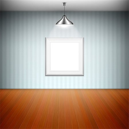 simsearch:400-04321239,k - Empty Picture Frame Illuminated By Spotlight. Vector Illustration. Photographie de stock - Aubaine LD & Abonnement, Code: 400-07405954