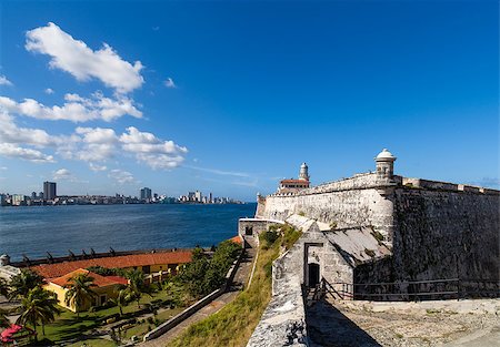 Cuba Havana skyline and historic fortress Stock Photo - Budget Royalty-Free & Subscription, Code: 400-07406189