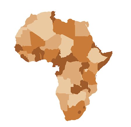 simsearch:400-07980176,k - Africa map Photographie de stock - Aubaine LD & Abonnement, Code: 400-07406395