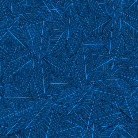 blue fluorescent transparent leaf pattern Stock Photo - Budget Royalty-Free & Subscription, Code: 400-07406416