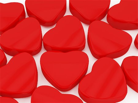 simsearch:400-07954156,k - Red Heart Valentine s Day Foto de stock - Royalty-Free Super Valor e Assinatura, Número: 400-07406668