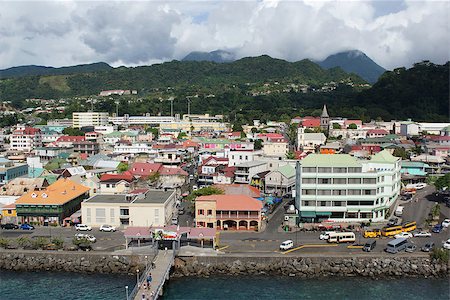 simsearch:400-07410943,k - Panorama of Roseau, Dominica, Caribbean Foto de stock - Super Valor sin royalties y Suscripción, Código: 400-07406887