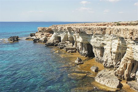 Sea Caves, Cape Greko, Ayia Napa, Cyprus, Europe Foto de stock - Royalty-Free Super Valor e Assinatura, Número: 400-07406906