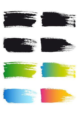 paint splatter - paint brush stroke frames, set of vector design elements Stock Photo - Budget Royalty-Free & Subscription, Code: 400-07406996