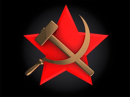 simsearch:400-04838176,k - abstract 3d illustration of soviet symbol over black background Photographie de stock - Aubaine LD & Abonnement, Code: 400-07407172