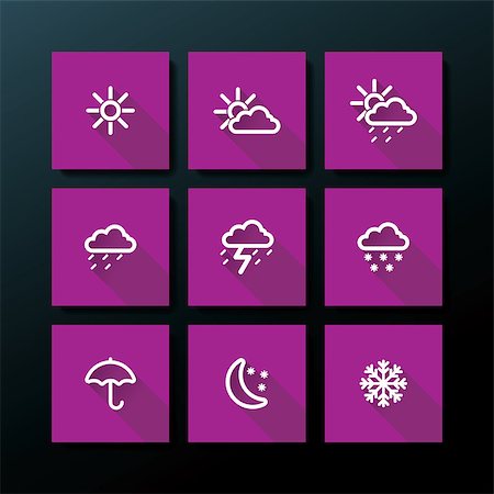 simsearch:400-07427440,k - Weather icon set - vector illustration Stock Photo - Budget Royalty-Free & Subscription, Code: 400-07407598