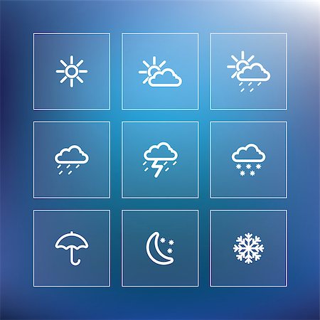 simsearch:400-07427440,k - Weather icon set - vector illustration Stock Photo - Budget Royalty-Free & Subscription, Code: 400-07407604