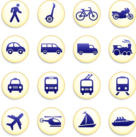 simsearch:400-04220640,k - Original vector illustration: Transportation icons design elements Foto de stock - Royalty-Free Super Valor e Assinatura, Número: 400-07408825
