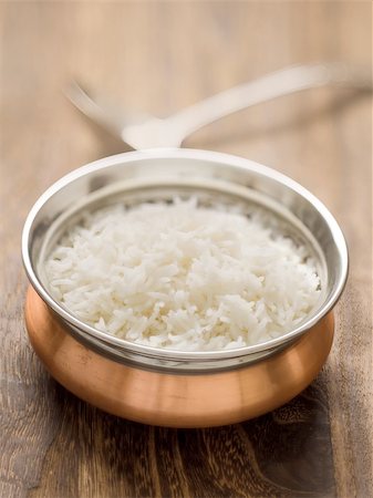 steamed rice - close up of a bowl of indian premium steamed basmati rice Stock Photo - Budget Royalty-Free & Subscription, Code: 400-07408965