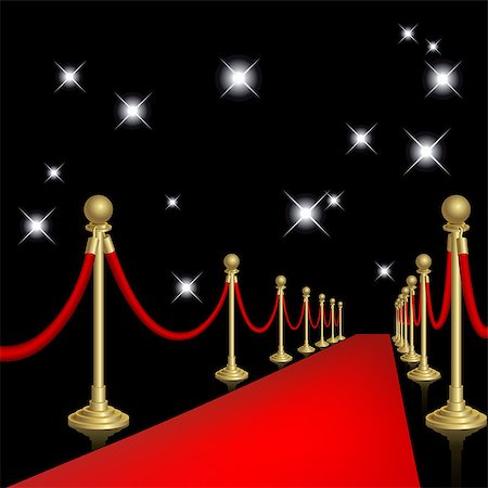red carpet vector background - Red carpet with guard. Clipping Mask. Mesh. Stock Photo - Budget Royalty-Free & Subscription, Code: 400-07408980