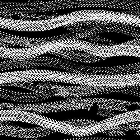 Seamless pattern from  traces of tires.(can be repeated and scaled in any size) Stockbilder - Microstock & Abonnement, Bildnummer: 400-07408982
