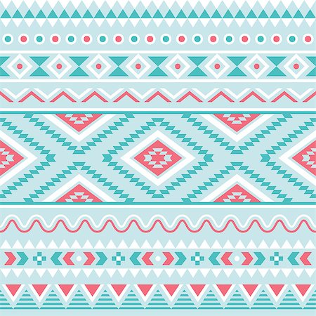 Vector seamless aztec ornament, ethnic pattern Stock Photo - Budget Royalty-Free & Subscription, Code: 400-07409218