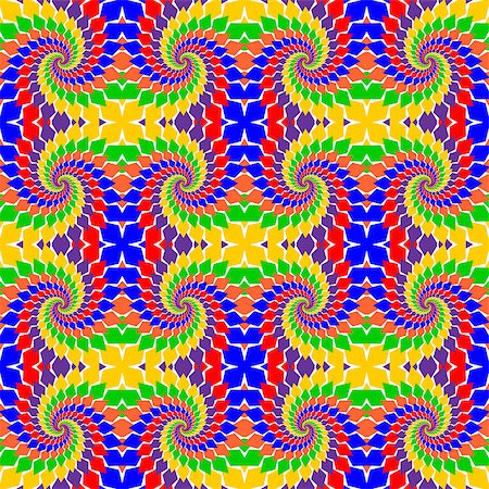 simsearch:400-07507273,k - Design seamless multicolor abstract pattern.  Whirl elements twisting background. Vector art Foto de stock - Super Valor sin royalties y Suscripción, Código: 400-07409237