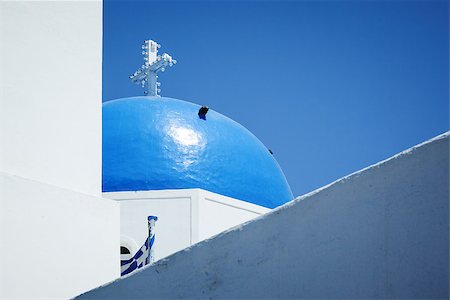 simsearch:400-07036808,k - An image of a nice Santorini church Foto de stock - Royalty-Free Super Valor e Assinatura, Número: 400-07409291