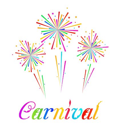 firework carnival - Illustration sketch abstract colorful exploding firework for Carnival party - vector Stock Photo - Budget Royalty-Free & Subscription, Code: 400-07409389