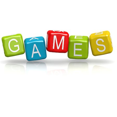 simsearch:400-06527572,k - Games cube word Stock Photo - Budget Royalty-Free & Subscription, Code: 400-07409650