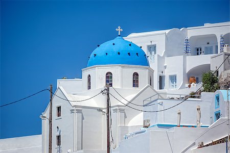 simsearch:400-07036808,k - An image of a nice Santorini view with church Foto de stock - Royalty-Free Super Valor e Assinatura, Número: 400-07414305