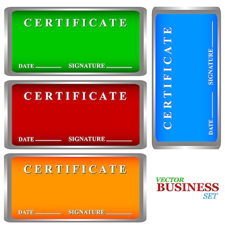 simsearch:400-05886853,k - New certificates set on a white background. Vector illustration Stock Photo - Budget Royalty-Free & Subscription, Code: 400-07414481